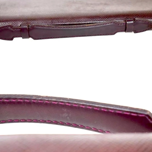 Louis Vuitton Atoll Taiga Large Travel Case Organizer Wallet Burgundy Gold LV - Picture 8 of 15